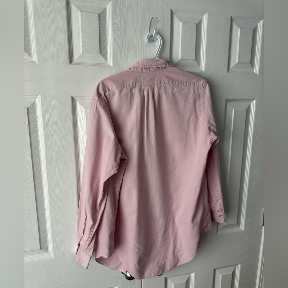 Sold Vintage Polo Baby Pink Button Down with Baby Blue Pony Logo Medium | Pink - Picture 8 of 9
